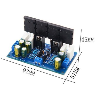 200W Mono Power Amplifier Board HiFi 1943 5200 Double Output DC Dual 35-60V #iv