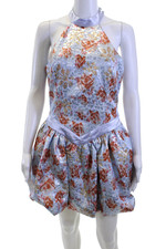 Love Shack Fancy Womens Light Blue Fit & Flare Mini Dress Sleeveless Size 8