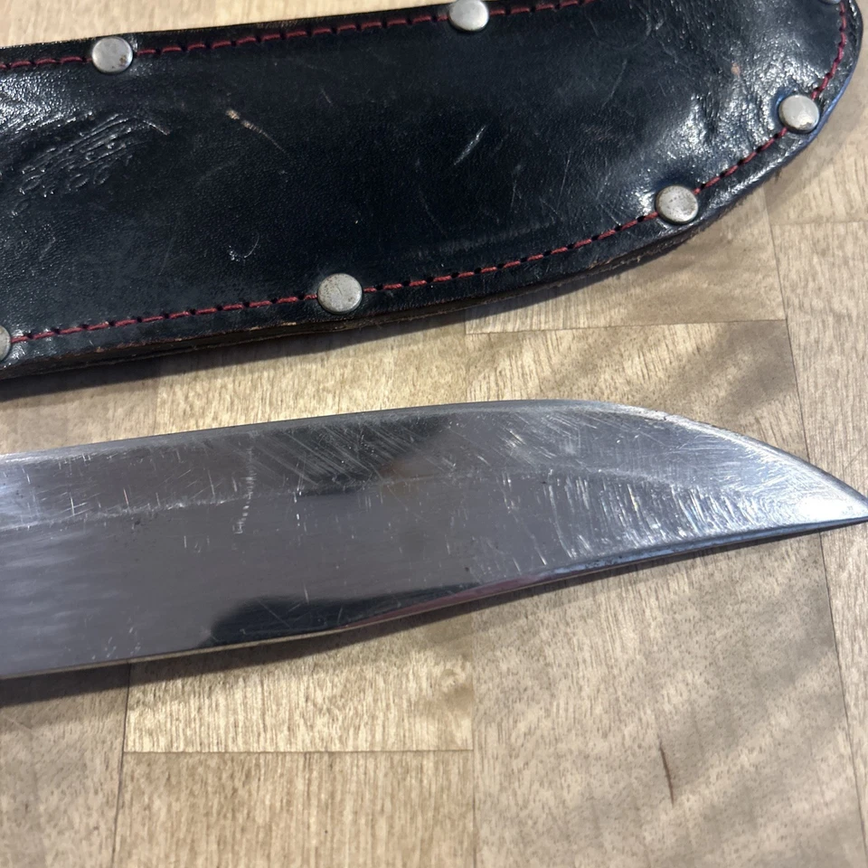 CUCHILLO Y FUNDA BOWIE ALEMÁN DE COLECCIÓN MARCA EDGE 432 HOJA FIJA - ¡Palillo de dientes Arkansas! Foto 4 de 4