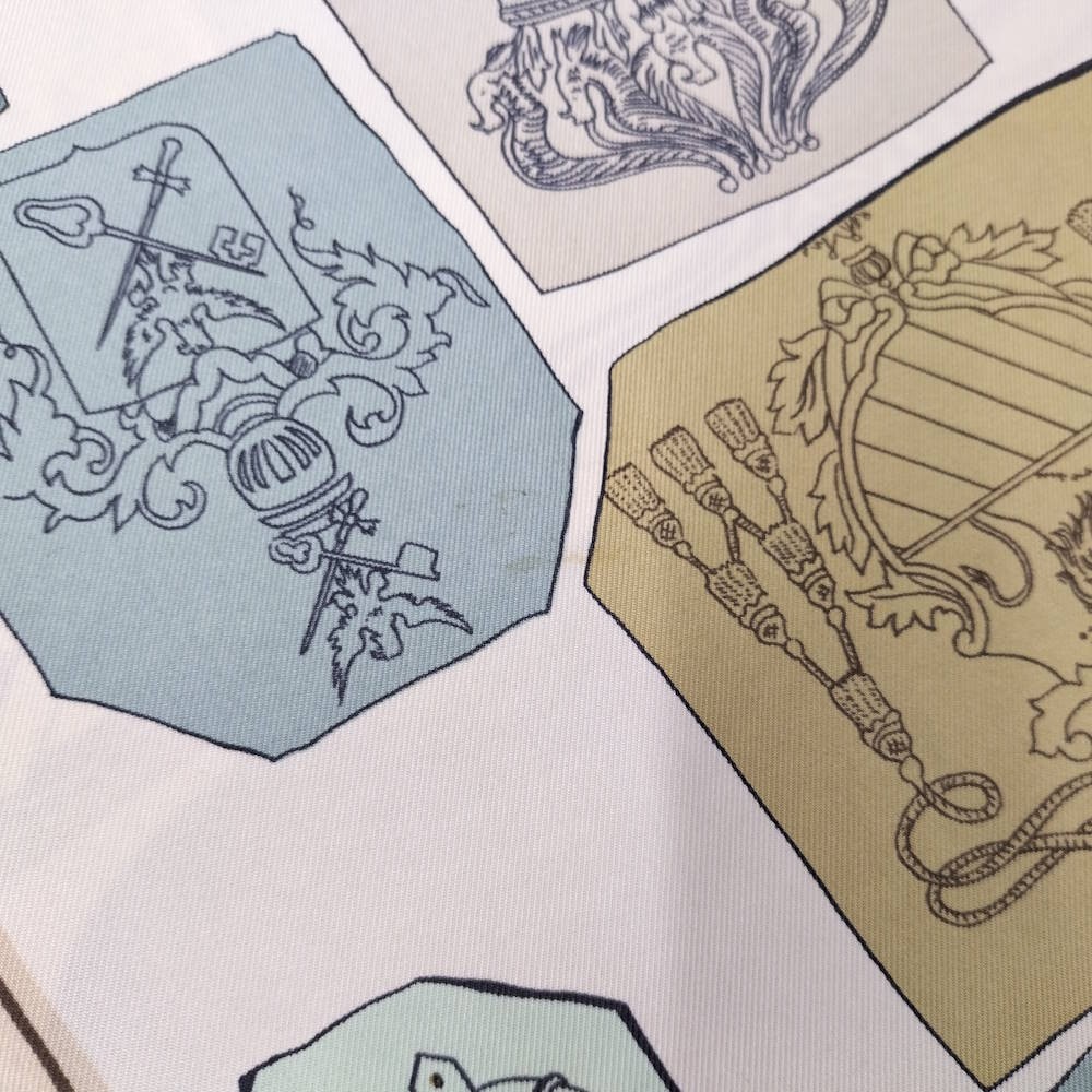 Hermes scarf KARE90 CHIFFRES ET MONOGRAMES ANNEE Drawings and symbols 100 thumbnail 8