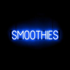 Spellbrite Smoothies Sign Neon Smoothies Sign Look Led Light 33.7 X 6.3 Spellbrite Smoothies Sign Neon Smoothies Sign Look Led Light 33.7 X 6.3