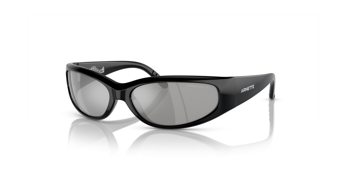 ARNETTE mens An 4302 Rectangular Sunglasses Catfish Recycled Black