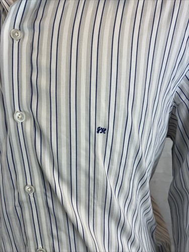 Turnbull & Asser Men's White Striped Cotton Dress Shirt 16.5 $495 - Picture 3 of 12