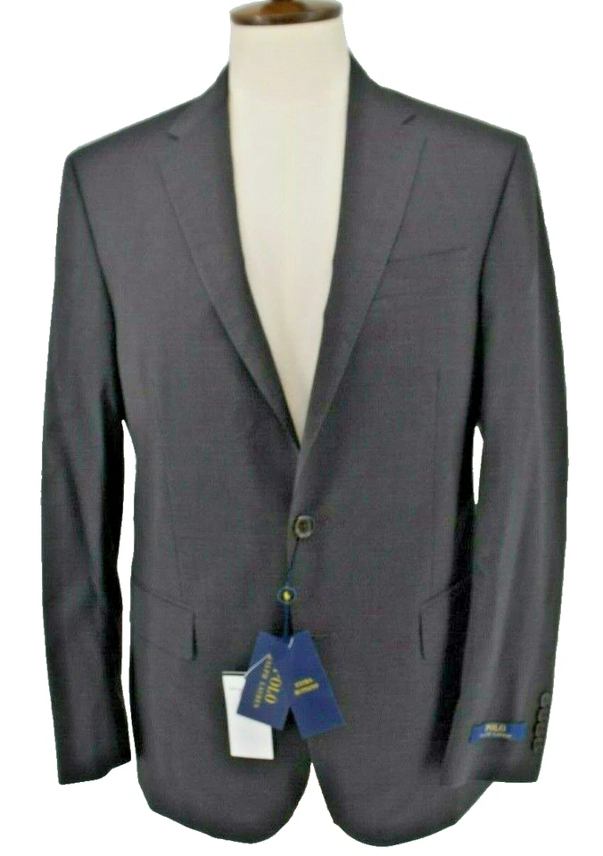 Ralph Lauren Polo Exclusive Men's Italian Suit Slim Custom-Fit 38R Charcoal Wool - Image 3 of 4