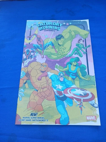 Marvel Super Heroes Secret Wars Battleworld #2 Galloway Saturday Morning Variant