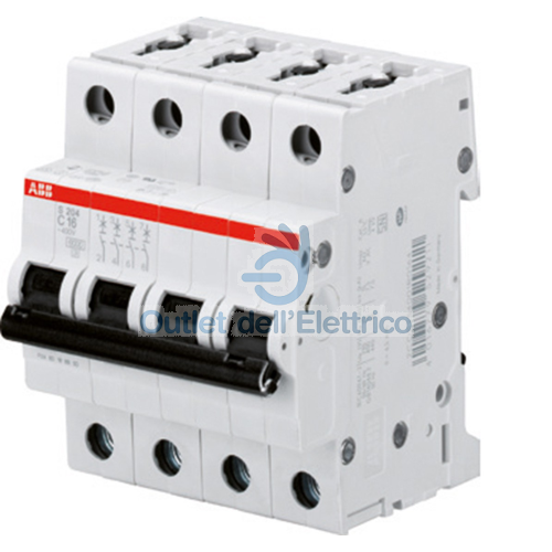ABB S204M C 6 INTERRUTTORE AUTOMATICO 10KA 4P