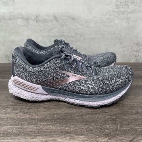 Brooks Adrenaline GTS 21 Womens 7.5 Wide Grey Purple Running Shoes 1203291D528 - Picture 5 of 13