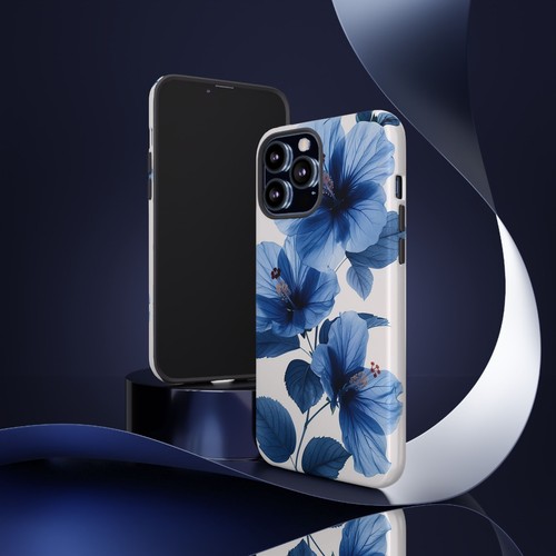 Blue Floral Minimalist Flowers Phone Case for iPhone, Samsung Galaxy, Pixel - 第 61/175 張圖片