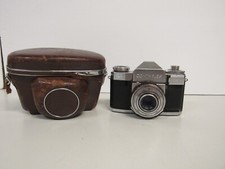 Vintage Zeiss Ikon Contaflex 35mm Film Camera w/ Carl Zeiss 2.8 50mm Lens  Case