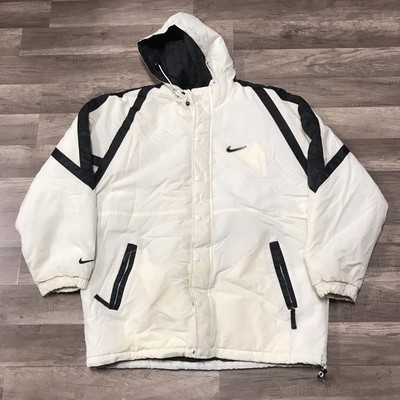 white nike puffer coat