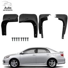 Black Mud Flaps Splash Guards Mudguard Fit For Toyota Corolla 2009-2013  4Pcs
