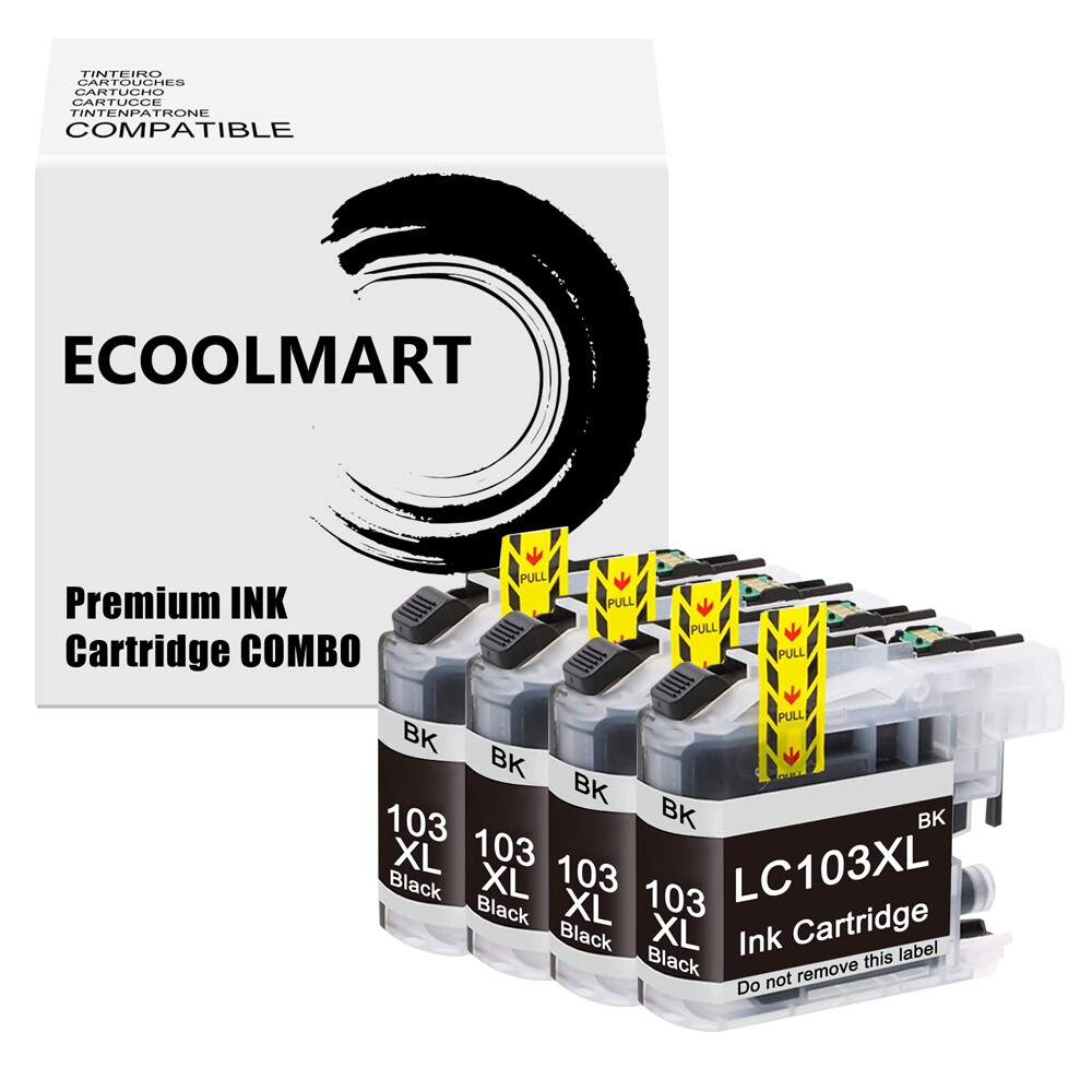 4PK Black Ink Cartridge fits Brother LC103 DCP-J152W MFC-J285DW J470DW J6720DW