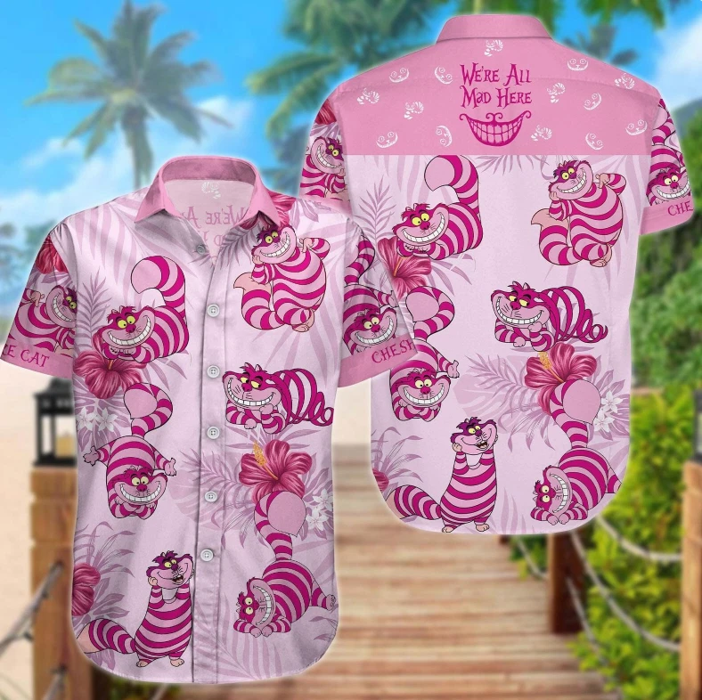 Cheshire Cat Alice In Wonderland Hawaiian Shirt for Men and Women