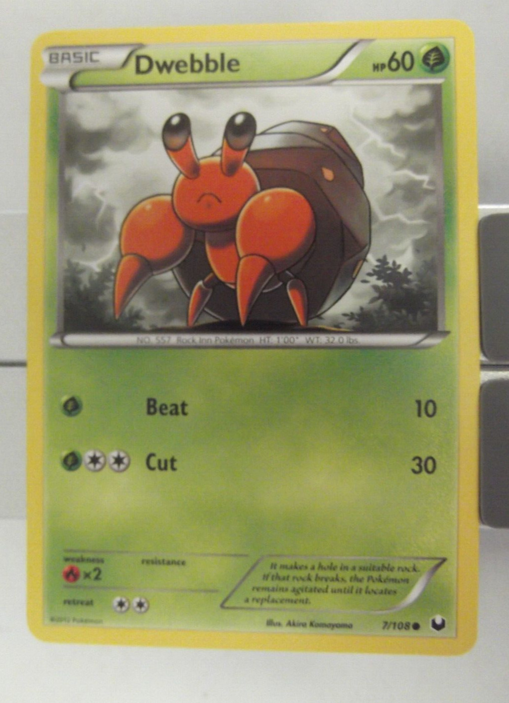 067PK007 - Dwebble- 7/108 - Dark Explorers - Common *