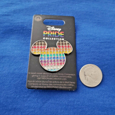 Disney Parks Pride Collection Pin Rainbow Jeweled Mickey Mouse Icon Pride 2023
