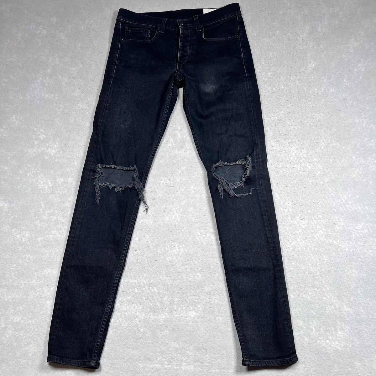 Rag Bone Jeans Mens Size 31 Black Standard Issue Fit Skinny - Main Image