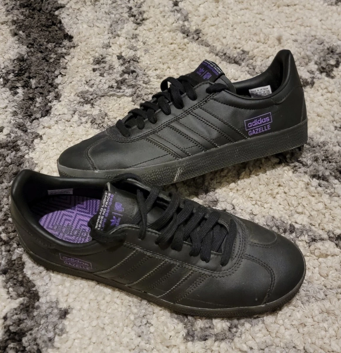 Adidas gazelle best sale black and purple