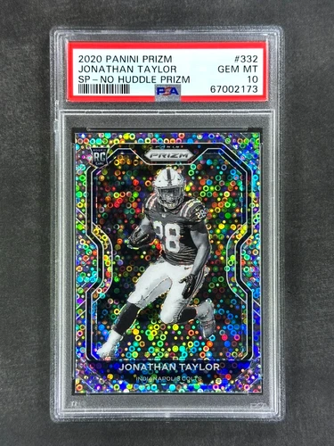 2020 Panini Prizm #332 Jonathan Taylor SP No Huddle Prizm Rookie RC PSA 10 Gem