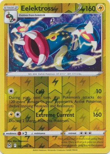 eelektross pokemon card price Eelektross RARE Pokemon TCG Card 061/196