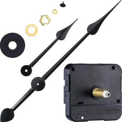 	Long Shaft High Torque Clock Movement Clock Motor With 7 Inch Spade Hands sh...