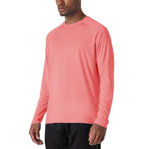 UPF 50+ Men's Sun Protection Long Sleeve T-Shirt Outdoor Sport Casual Shirt Tops - Picture 145 of 161