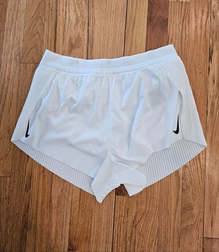 Nike AeroSwift Dri-FIT ADV 3" Running Shorts White Women’s Sz M FN2328-100