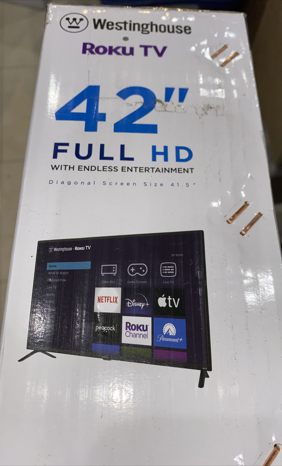 Westinghouse 42" Smart Roku TV, 1080P LED Full HD TV W/ Wi-Fi Connectivity & Mob