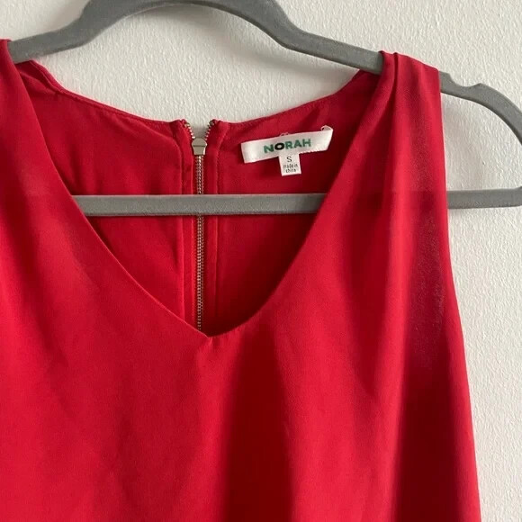 Norah Red Basic Razor back Blouse with back zippe… - image 6