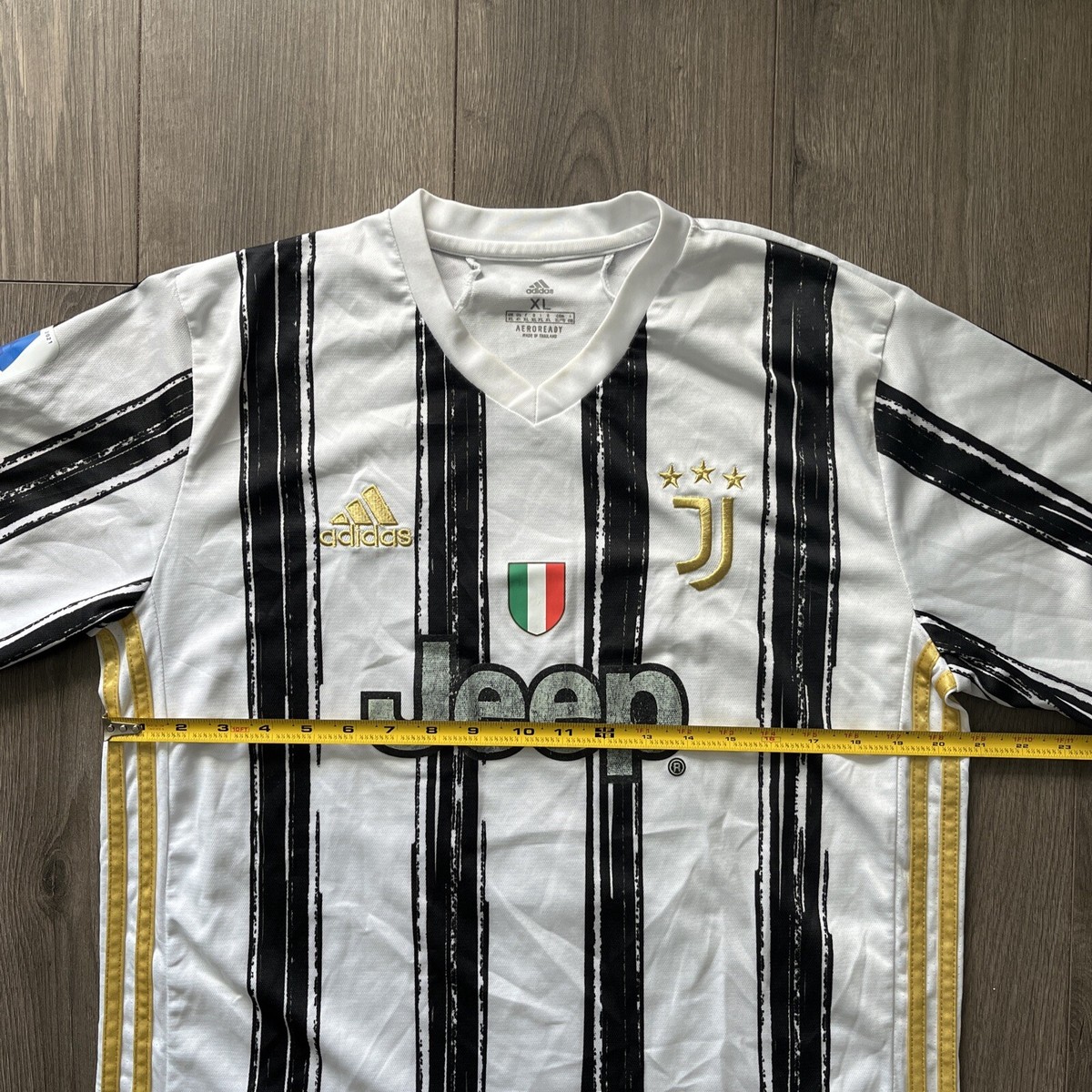 Adidas Juventus 2020-2021 Jersey 6 Mens XL White Black Gold