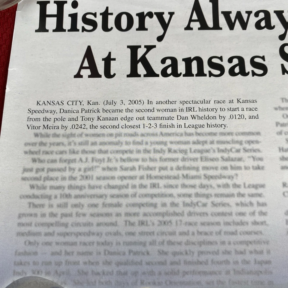 Indy Racing League 2005  Kansas Speedway Poster  - Image 3 of 4