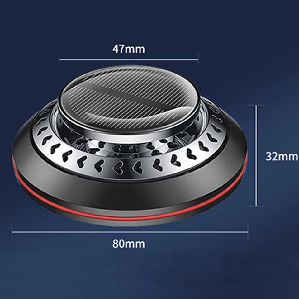 Ambientador de aire sólido giratorio interior de automóvil con energía solar difusor de perfume Foto 2 de 4