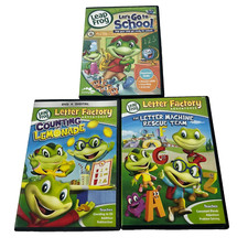 Lot of 3 Leapfrog DVDs Educational Leap Frog Early Reading Preschool Skills VG