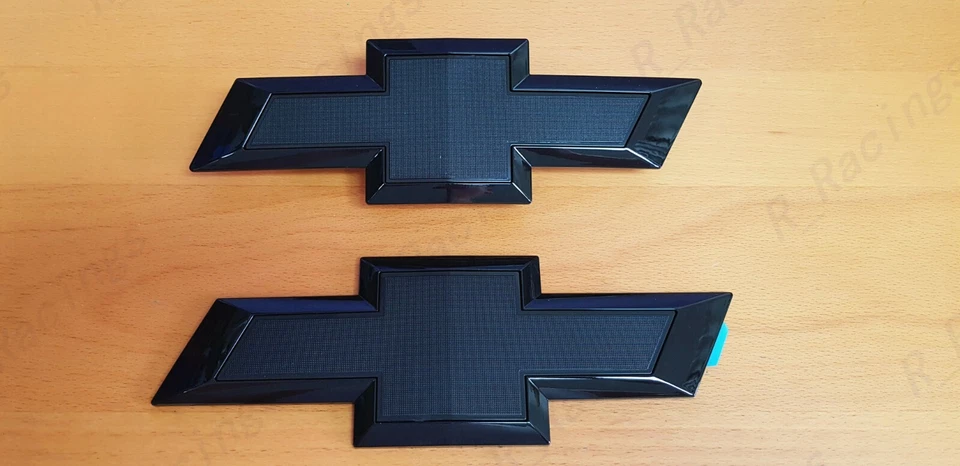 New Gloss Black Front & Tailgate Bowtie Emblem Silverado 1500 2500 HD/3500 HD - Image 4 of 4