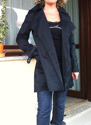SPOLVERINO TRENCH COTONE ZARA 40 NERO SCIANCRATO SOPRABITO