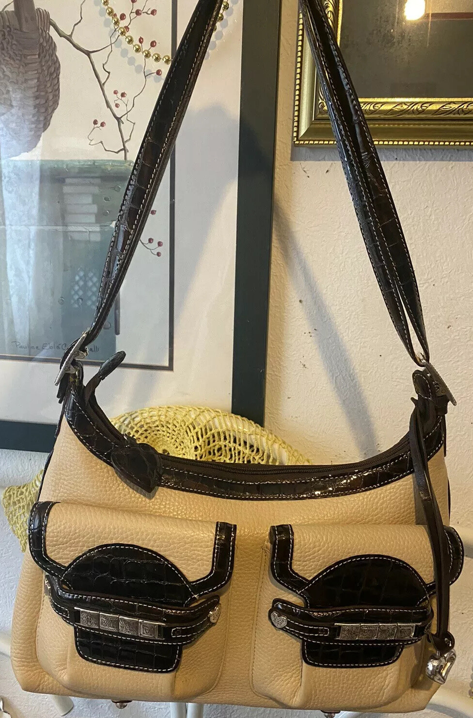 PONY Tote tascabile Brighton Organizer mgppb 2 tonalità pelle robusta mg spalla BaG