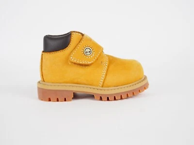 Kleinkinder Timberland WP 12853 Weizenleder Baby Schuhe ein Riemen Chukka Stiefel