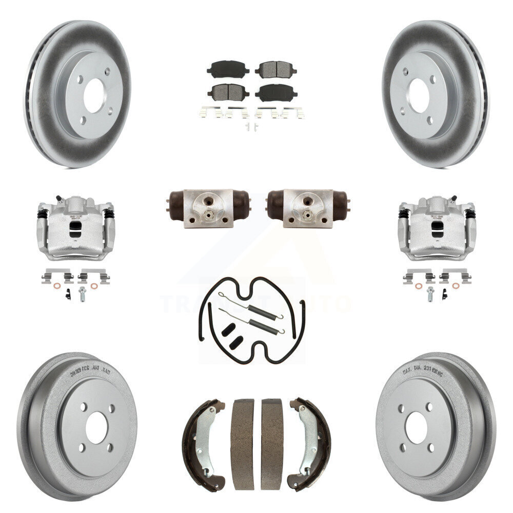 High-Performance Front Rear Brake Caliper Rotor Drum Semi-Metallic Pad Shoe Cylinder Kit for Enhanced Safety