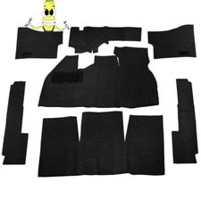 Empi Black 7 Piece Carpet Kit for VW Bug / Beetle Sedan 1958-1968 With Foot Rest