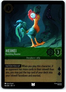 #86/204 Heihei - Bumbling Rooster Uncommon COLD FOIL 2024 Disney Lorcana Fabled
