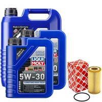 MotoröL Set High Tech 5W-30 Liqui Moly 7 Liter + ÖLfilter FüR Audi A6 A7 Q7 3.0