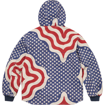 Supreme Flag Quilted Hooded Work Jacket Size XL SS26 (American