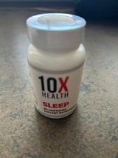 10X Health Sleep Aid Magnesium L-Theanine New Sealed 04/26 Exp 60 Capsules