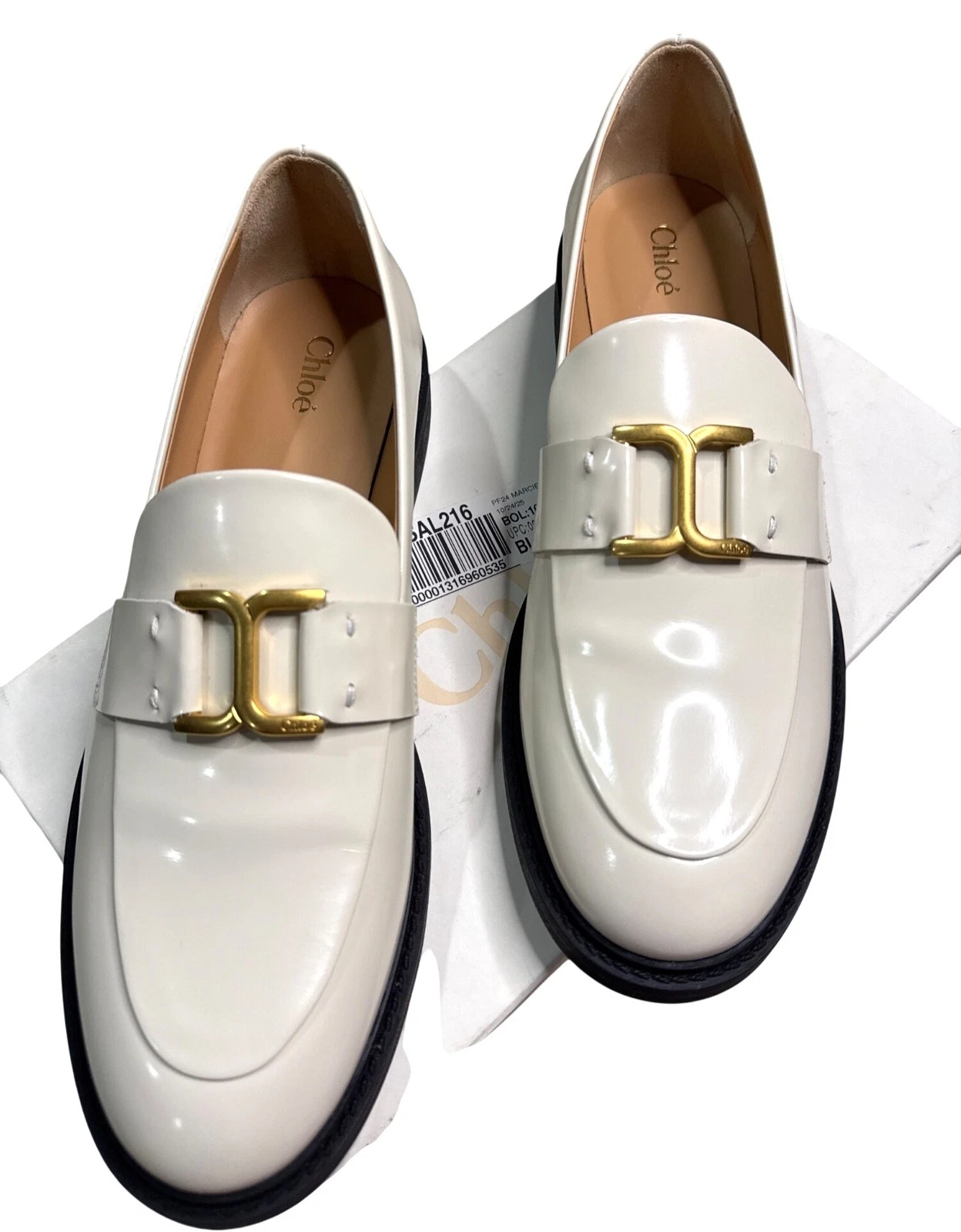 Chloe — NWT Chloe Marcie Leather Loafer Eggshell W 11 US 41 EU Quiet Luxury MSRP $875