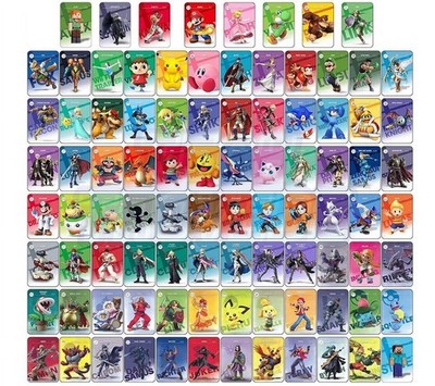 for Nintendo Switch Wii U 95PCS Super Smash Bros. Ultimate PVC NFC Cards
