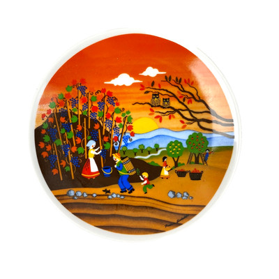 Bockling Four Seasons Autumn Porcelain Plate by Barbara Furstenhofer, 5.25'' Dia.