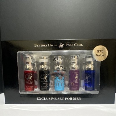 Beverly Hills Polo Club Blaze Blue Champion EDT 5-Piece Gift Set 0.5oz Each