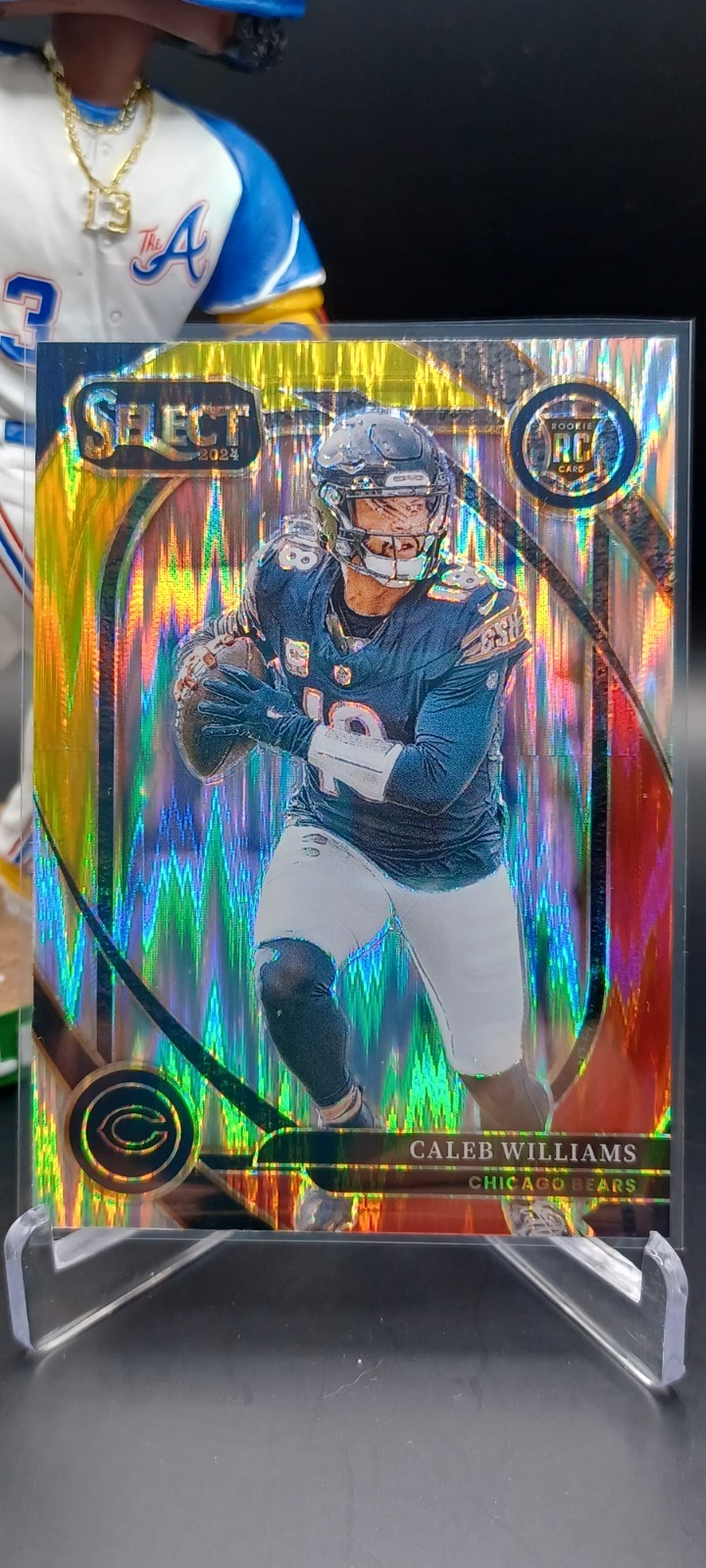 🔥Caleb Williams (RC)🔥Red & Yellow Shock Prizm🔥2024 Select Club Level #216