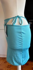 BNWT Ladies BOOHOO Pull On DIAMANTE Strappy Cut Out SIDE TIE BLUE Mini Skirt 10