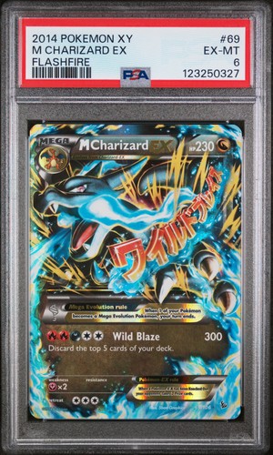 2014 POKEMON XY FLASHFIRE #69 M CHARIZARD EX PSA 6
