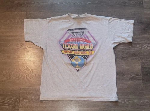 Texxas World Music Festival Shirt L Deep Purple 1980s vintage concert t-shirt, vintage, single stitch, B+ condition
